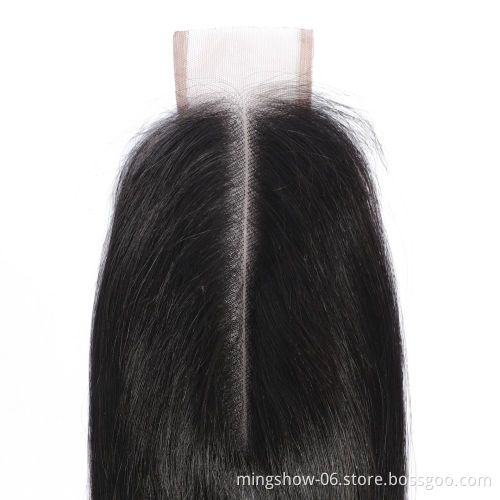 Wholesale Straight Kim K 2*6, Human Hair Lace Closure With Baby Hair extension